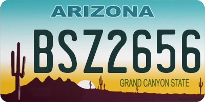 AZ license plate BSZ2656