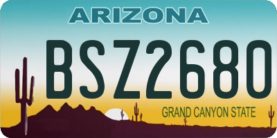AZ license plate BSZ2680