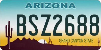 AZ license plate BSZ2688