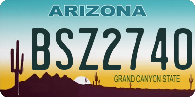 AZ license plate BSZ2740