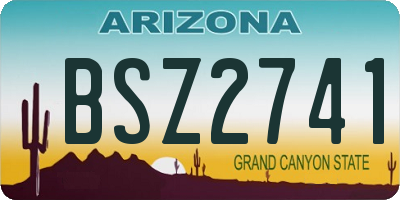 AZ license plate BSZ2741