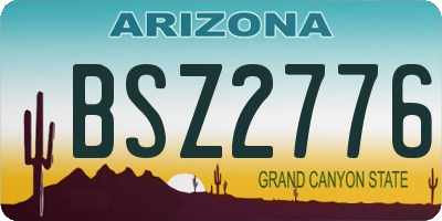 AZ license plate BSZ2776