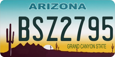 AZ license plate BSZ2795