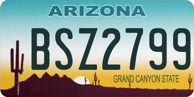 AZ license plate BSZ2799