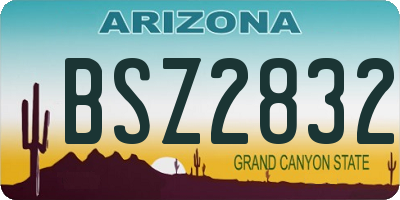 AZ license plate BSZ2832