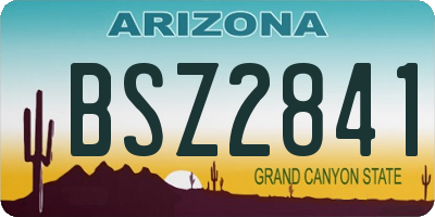 AZ license plate BSZ2841