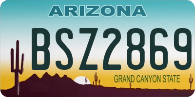 AZ license plate BSZ2869