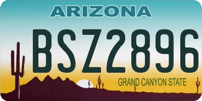 AZ license plate BSZ2896