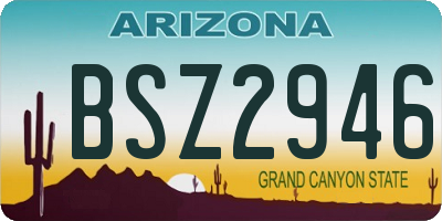 AZ license plate BSZ2946