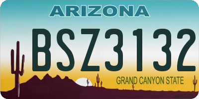 AZ license plate BSZ3132