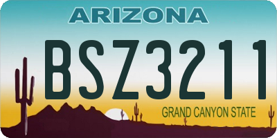 AZ license plate BSZ3211