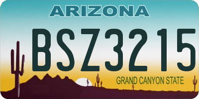 AZ license plate BSZ3215