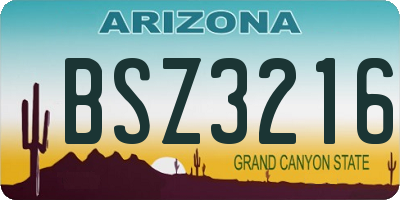 AZ license plate BSZ3216