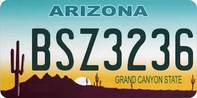 AZ license plate BSZ3236