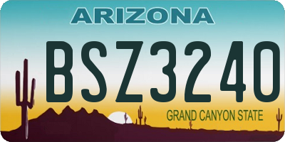 AZ license plate BSZ3240