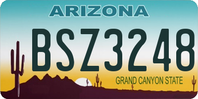 AZ license plate BSZ3248