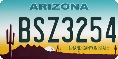 AZ license plate BSZ3254