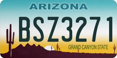 AZ license plate BSZ3271