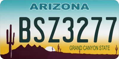 AZ license plate BSZ3277
