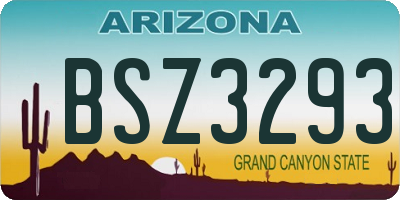 AZ license plate BSZ3293