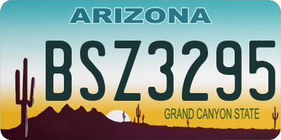 AZ license plate BSZ3295