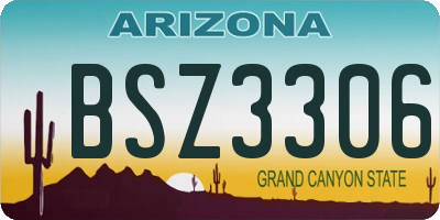 AZ license plate BSZ3306