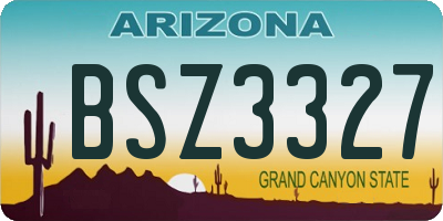 AZ license plate BSZ3327