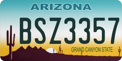 AZ license plate BSZ3357