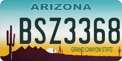 AZ license plate BSZ3368