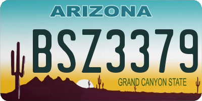 AZ license plate BSZ3379