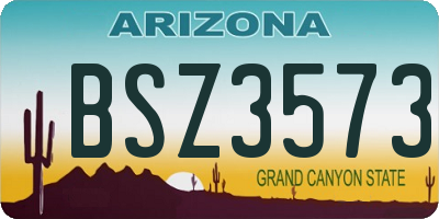 AZ license plate BSZ3573