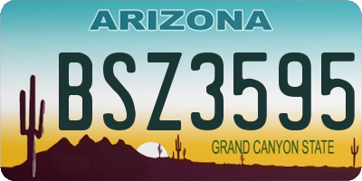 AZ license plate BSZ3595