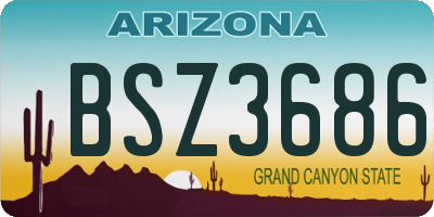 AZ license plate BSZ3686