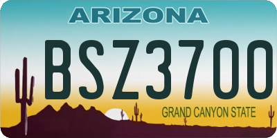 AZ license plate BSZ3700