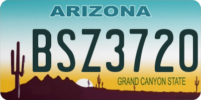 AZ license plate BSZ3720