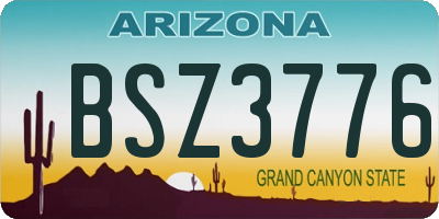 AZ license plate BSZ3776
