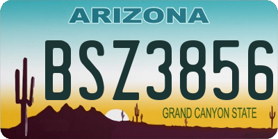 AZ license plate BSZ3856