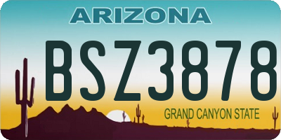 AZ license plate BSZ3878