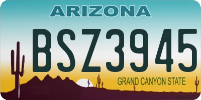 AZ license plate BSZ3945