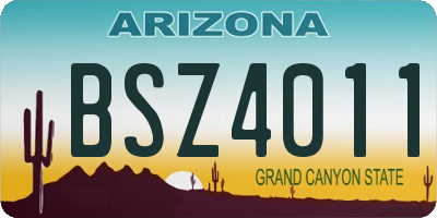 AZ license plate BSZ4011