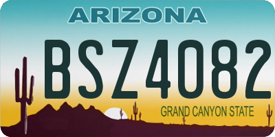 AZ license plate BSZ4082