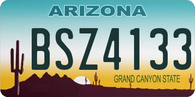 AZ license plate BSZ4133