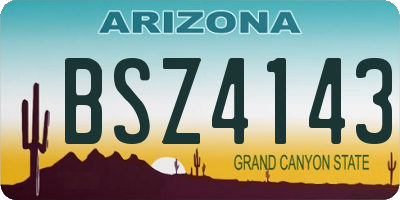 AZ license plate BSZ4143