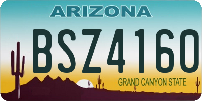 AZ license plate BSZ4160