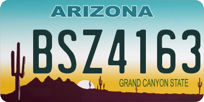 AZ license plate BSZ4163