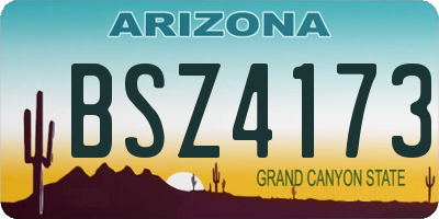 AZ license plate BSZ4173