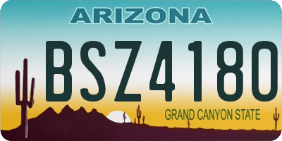 AZ license plate BSZ4180