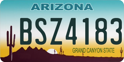 AZ license plate BSZ4183