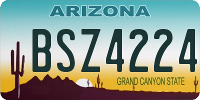 AZ license plate BSZ4224