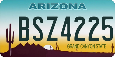 AZ license plate BSZ4225
